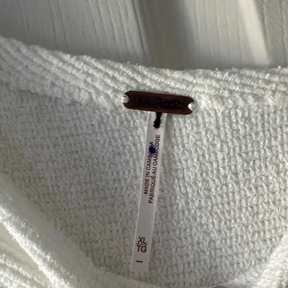 NWOT Free People Asymmetrical Neck Dolman Long Sleeve Sweater - Picture 2 of 5